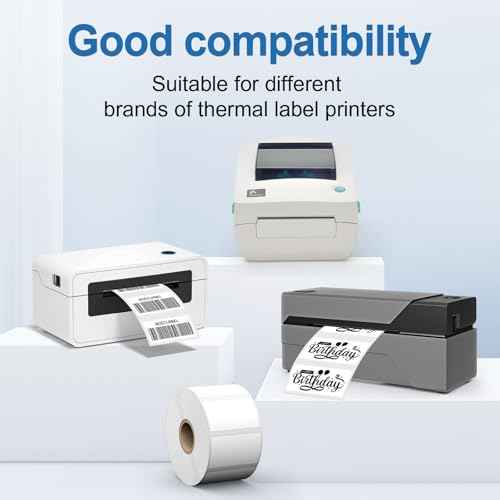 12 Rolls 2" x 1" Direct Thermal Labels, 1300 Labels/1 Rolls, Compatible with Zebra, Rollo, Nelko, Munbyn, Jadens Thermal Label Printer, Commercial Grade, Permanent Adhesive