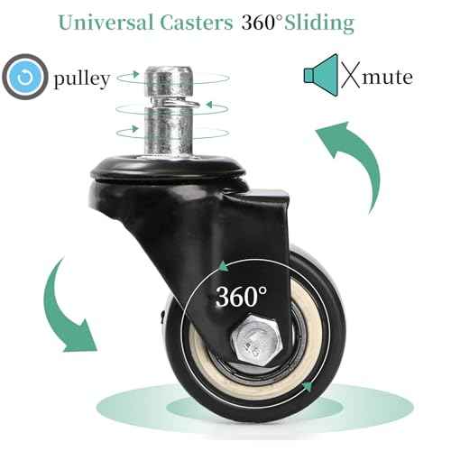 Round Low Rolling Stool, PU Leather Roller Stool Seat, 360¡Æ Swivel Low Stool with Caster Wheels, 9" Low Height Rolling Chair for Garage, Home, Office, Shop