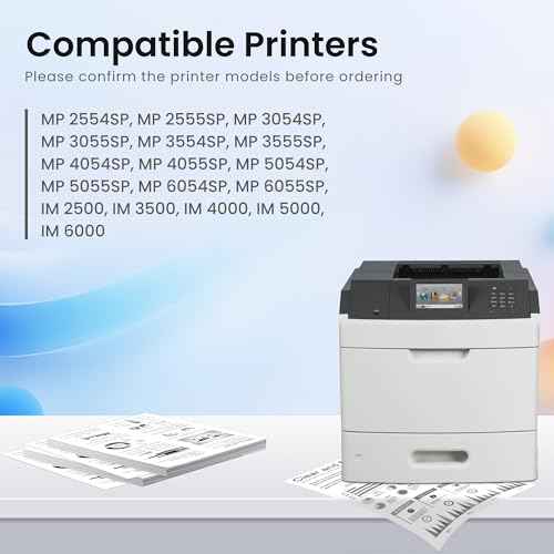 GREENBOX Black Toner Cartridge Compatible for MP2554, MP2555, MP3054, MP3055, MP3554, MP3555, MP4054, MP4055, MP5054, MP5055, MP6054, MP6055, IM2500, IM3500, IM4000, IM5000, IM6000, 841999
