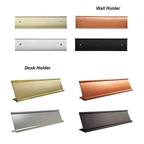 Personalized Name Plate With Wall Or Desk Holder Customized Engraving 2x8