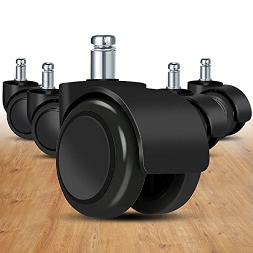 Omyoffice Replacement Office Chair Wheels 2" 1000Lbs Set of 5 - Black