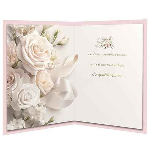 Wedding Card for Bride and Groom ? Congratulations on your Wedding Double-Layer Cards with gold foil
