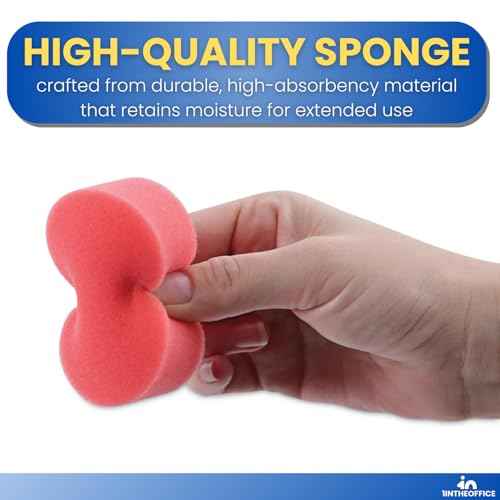 1InTheOffice Sponge Cup Moistener,Fingertip Paper Moistener,Finger Moistener for Paper (4 Pack)