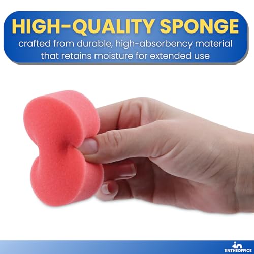 Fingertip Paper Moistener 4 Pack - Refillable Envelope & Office Use