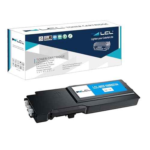 LCL Remanufactured Toner Cartridge Replacement for Xerox 6655 106R02744 for Xerox WorkCentre 6655i 6655iXM 6655XM High Yield (1-Pack Cyan)