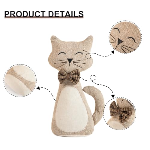 Marwood Cat Stuffed Door Stopper – Cute Fabric Door Holder for Home & Office