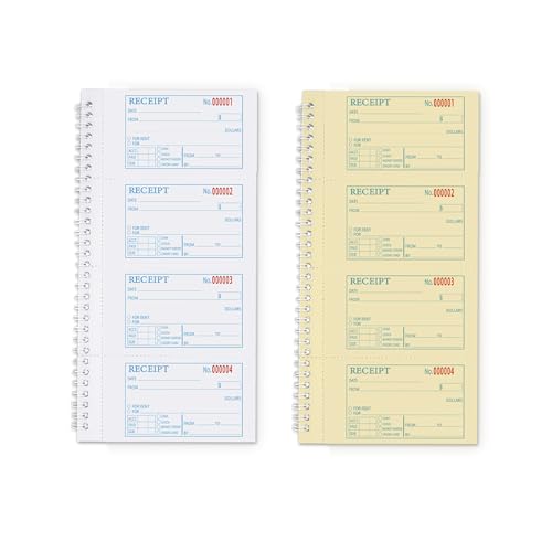 Zzrywuty Single Book 2-Part Carbonless Money and Rent Receipt Book 200 Sets