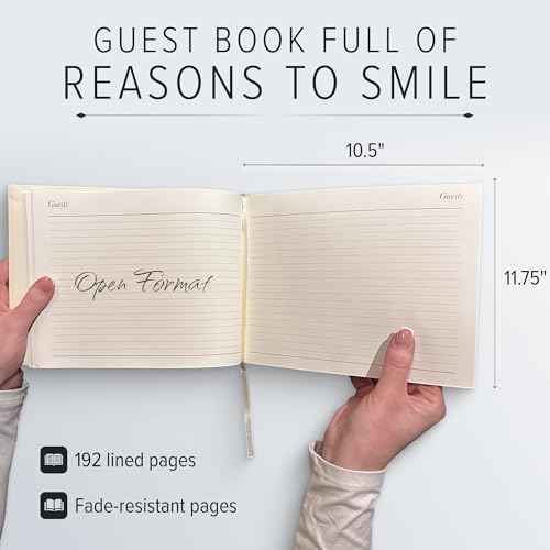 Gallery Leather Guest Book - Great for Wedding, Reception, Baby and Bridal Shower, Birthday Party and Vacation Home - 192 Lined Pages to Sign in, add Polaroid Photo - Hardcover 9x7" - Acadia Green