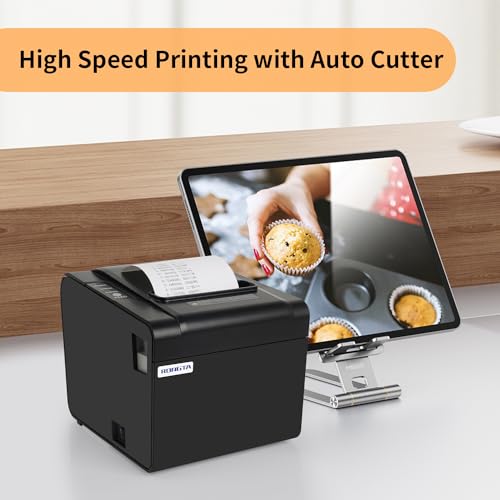 Rongta 80mm Thermal POS Receipt Printer with Auto Cutter - Fast & Reliable