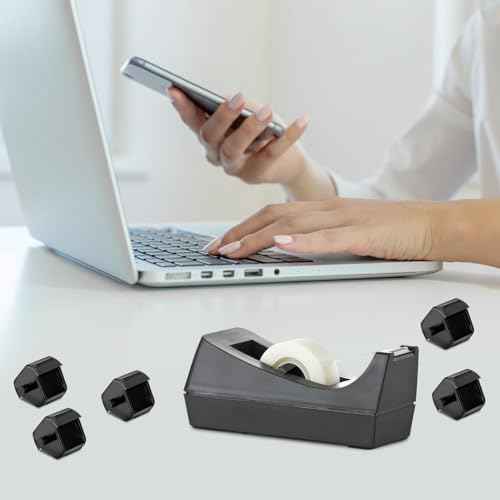 12pcs Tape Dispenser Core, Plastic Tape Dispenser Replacement Core Transparent Tape Dispenser Roll Insert Tape Dispenser Parts for Office Home School Supplies