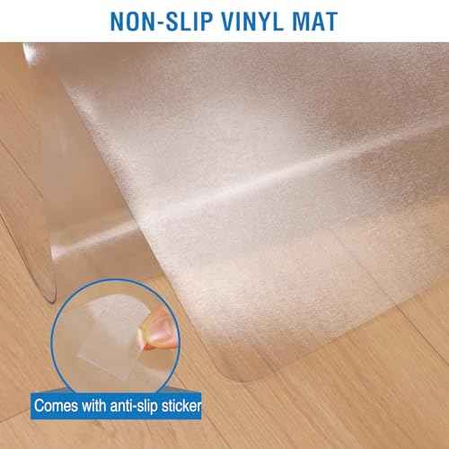 Clear Chair Mat, FUNMAT 36" x 28" Chair Mat for Hard Floors, Vinyl Floor Mat for Home Office Kitchen Living Room, Not for Carpet