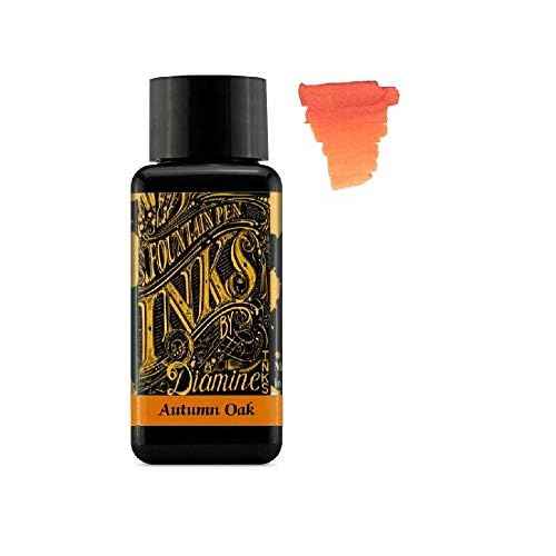 Diamine - 30ml Fountain Pen Ink - Colour Wheel - 6 x Bottles - Autumn Oak, Syrah, Macassar, Earl Grey, Aurora Borealis, Twilight