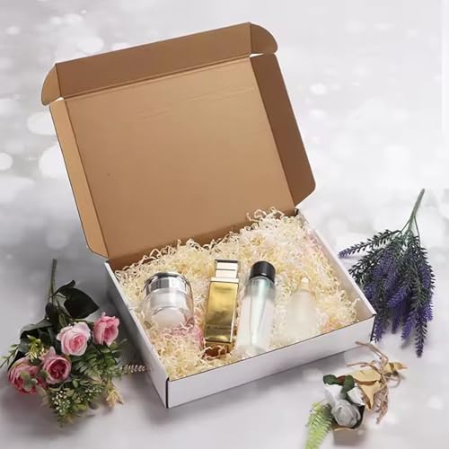 50 Pack 9x6x2 Shipping Boxes, White Corrugated Cardboard Packaging Box for Small Business