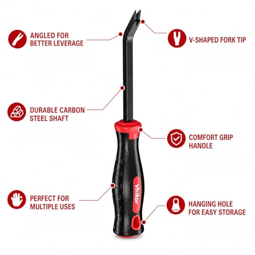Heavy-Duty Upholstery Staple Remover Tool – 8-Inch Handle, Vfrikor
