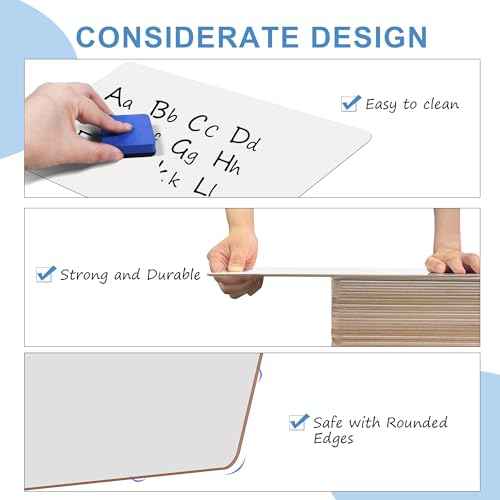 32 Pack Dry Erase Boards, 9"x12" Double Sided Easel Small Whiteboards with Lines for Kids, Education Teacher Classroom Bulk, Mini Portable Drawing Writing White Boards Lined Lapboards for Students