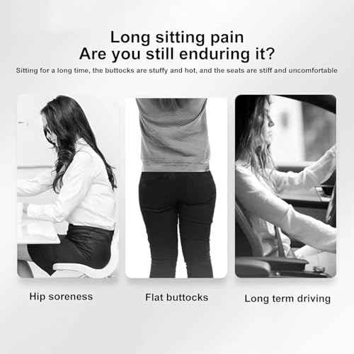 Back and Seat Cushion Seat Cushions for Sciatica Soothe+ seat Cushion Ergonomic Non Slip Memory Foam Seat Skin with Back Support for Car & Office, Lumbar Support (Black)