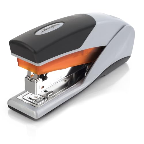 Swingline Optima 25 Sheet Capacity Stapler - Orange/Gray, Jam Free, Soft Grip (66402) - Pack of 1