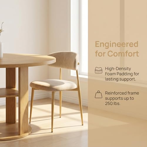 Hosnnile 3-Piece Round Dining Table Set with Storage Shelves – Natural