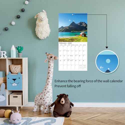 2026 Wall Calendar,Calendar 2026, November 2025 - December 2026, Wall Calendar Brilliant Seasons, 12" x 24" Opened,Full Page Months Thick & Sturdy Paper for Gift Perfect Calendar Organizing & Planning