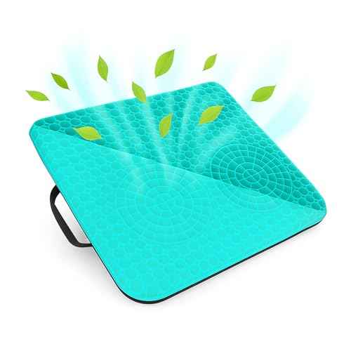 Gel Seat Cushion for Tailbone Support and Relief from Butt and Back Pain and Pressure - Cushions are Large Thick and Comfortable - Ideal for Office Chairs Driving Travel and Long Sitting
