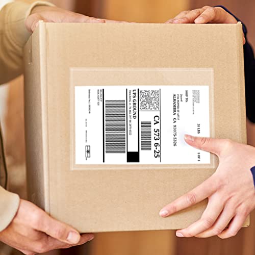 NefLaca 7.5" x 5.5" 100 Pack Waterproof Shipping Label Envelopes with Adhesive