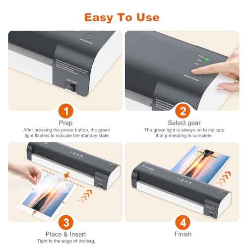 Bonsaii Laminator, 13 Inch 7-in-1 Thermal Laminator Machine with Never Jam Technology, with 40 Laminting Sheets for Home, Office, and Classroom Organization Supplies