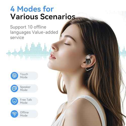 Ai Translation Earbuds Real Time, Language Translator Earbuds Support 150 Languages & Accents, LCD Touch Screen Translation Earbuds One-Year Free Subscription