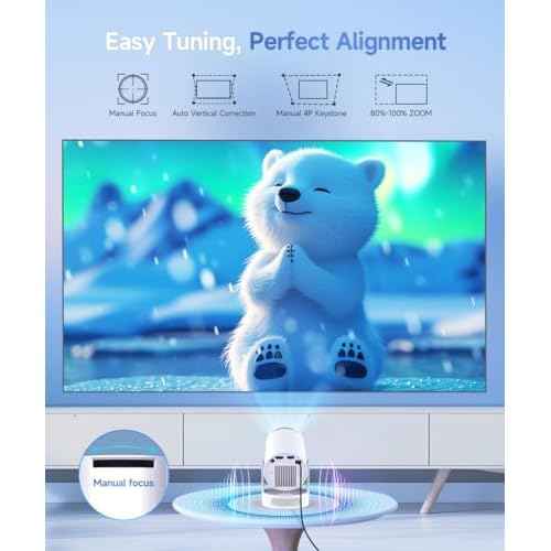 Magcubic Mini Projector with WiFi 6 and Bluetooth 5.4, Portable Projector 4K Support, 5W Soundbase Speaker, Auto Vertical Keystone 180¡ÆRotatable Smart Proyector for Movie Home Outdoor