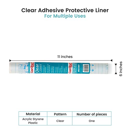 Con-Tact Clear Adhesive Book Cover Liner 13.5" x 5' for Books & Documents