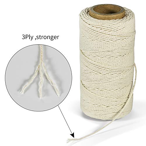 TJ.MOREE 3-Ply Cotton Butchers Twine 476ft Beige – Food-Grade Garden & Kitchen String