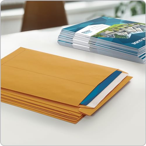 Columbian 10x13 Self Seal Catalog Envelopes Brown Kraft 28 lb 100 Pack