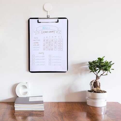 Mr. Pen Plastic Clipboard 12.5 x 9 Inches - Black, 2 Pack