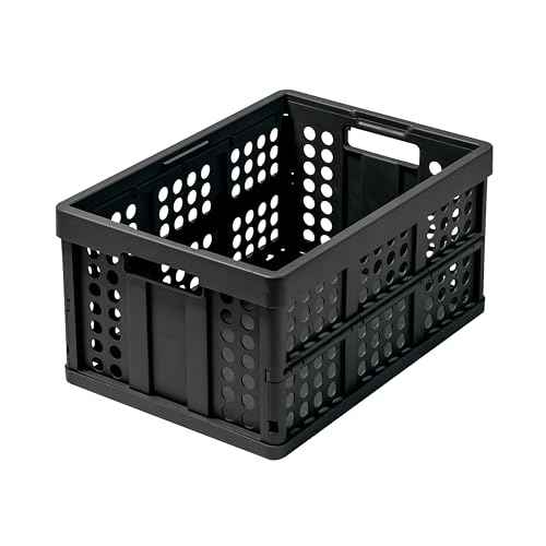 Clax¢ç crate | folding box | basket | 48 qt (12 gal) | black