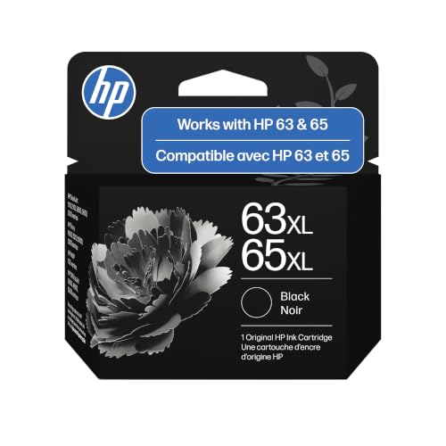 HP 63XL/65XL High-Yield Black Ink Cartridge Replaces Both, 300 Pages - Compatible with HP DeskJet & Office Printers