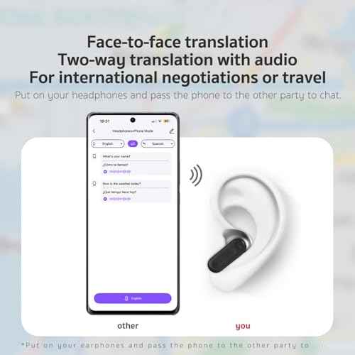 NE20 AI Translation Earbuds Real Time, 4-in-1 Translator Headphones with LCD Touch Screen for 135 Languages, Audifonos Traductores Ingl?s Espa?ol, Translator Earbuds for Travel Business