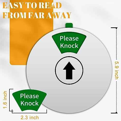 Office Door Sign- Do Not Disturb/Out of Office/Please Knock/In a Meeting/Working Remotely/Back Soon, Rotating Privacy Door Sign Conference, 6 Inch, Silver