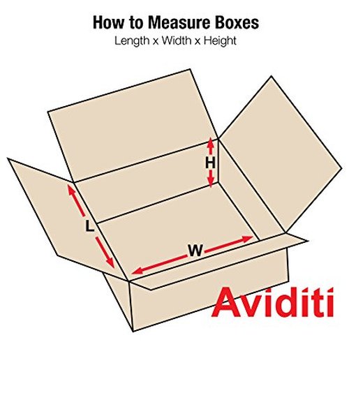 Aviditi HD18128DW Double Wall Corrugated Box, 18" Length x 12" Width x 8" Height, Kraft (Bundle of 15)