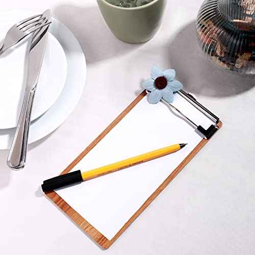 Epakh 30 Pcs Mini Clipboard Small Clipboards Wooden Half Page Clipboard Wood Check Presenters Kids Clipboards for Restaurant School Waitress Guest Server Books Menu Holder, 8 x 4 Inch