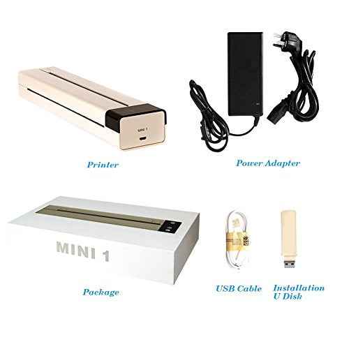 ZJchao Stencil Machine, Portable Office Mini Thermal Copier Printer with Phone & Computer Connectivity, Travel and Print Transfer Friendly Design