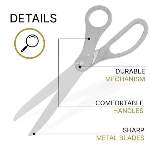 25" Giant Ribbon Cutting Scissors ? Extra Large Grand Opening Ribbon Cutting Ceremony Scissors Heavy Duty Metal Construction for Grand Openings Inaugurations Ceremonies & Special Events