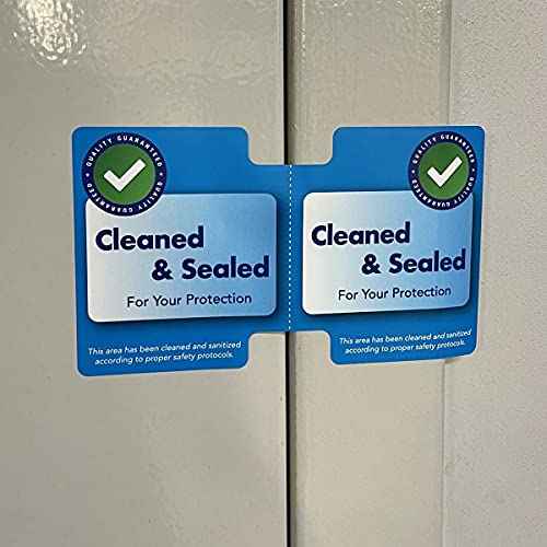 Cleaned and Sealed Tamper Door Seal Labels 2.875 x 5 Inch 500 Total Labels