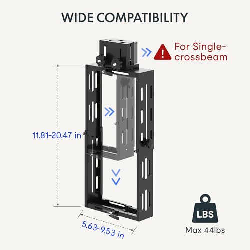 FLEXISPOT For Single-Crossbeam: Computer Tower Stand, 5.63-9.53W x 11.81-20.47L, 44 lb Capacity