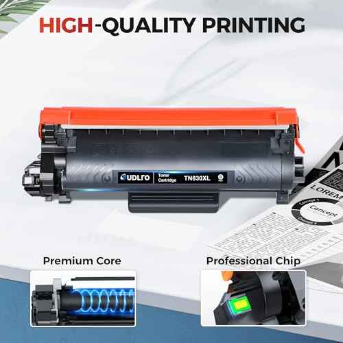 TN830XL TN830 Toner Cartridges - Replacement Compatible for Brother TN830 TN-830 TN830XL Compatible with HL-L2460DW DCP-L2640DW HL-L2405W HL-L2400D HL-L2480DW MFC-L2820DW Printer (1 Black)
