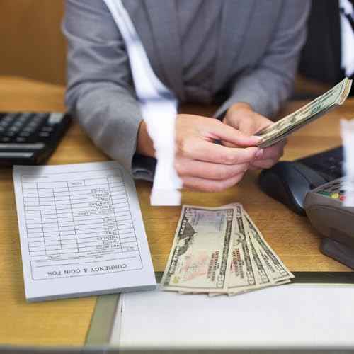 2000 Pcs Currency and Coin Record Forms 5.5 x 4.25 Inch Paper Currency & Coin Counting Record Sheets Bank Deposit Forms for Fundraiser Church or Christian College Universities