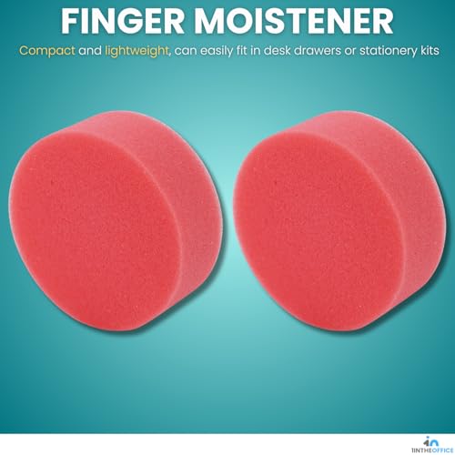1InTheOffice Refillable Envelope Moistener - 2 Pack, Finger Tip Paper Wetting Tool