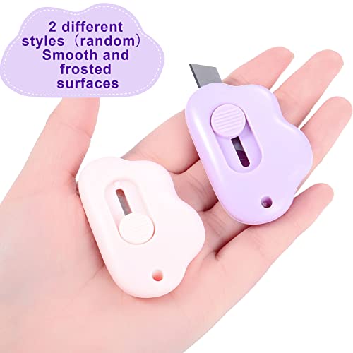 Mini Cloud Box Cutter - Retractable Utility Knife, Pack of 6, Portable & Durable