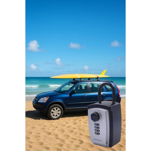 Bosvision Portable Lock Box/Safe with one Faraday Bag for Car Fob, Large Storage Space for 1 Car Fob and 8 House-Key (3 1/2¡± Standard one)