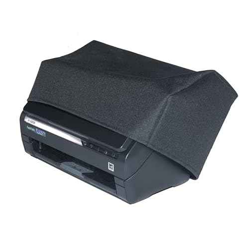 DigitalDeckCovers Premium Dust Cover for Epson FastFoto & Document Scanners (FF-680W, DS-530, DS-770, DS-870, DS-970, ES-400W, ES-500W) - Antistatic, Water-Resistant, Black Fabric Protector