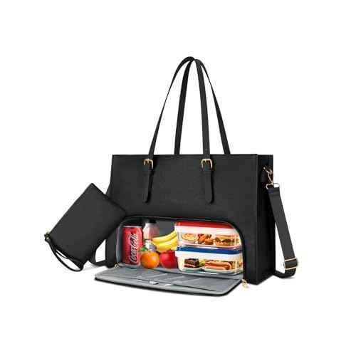 KKXIU Lunch Tote Bag for Women 15.6 Inch Laptop Briefcase Professional Work Purse with Insulated Lunch Compartment Handbags