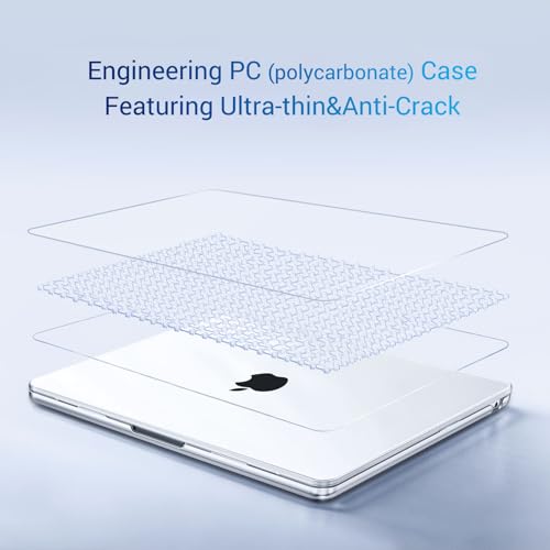 MOSISO Clear Compatible MacBook Air 15 Case 2023-2026 | Slim & Durable